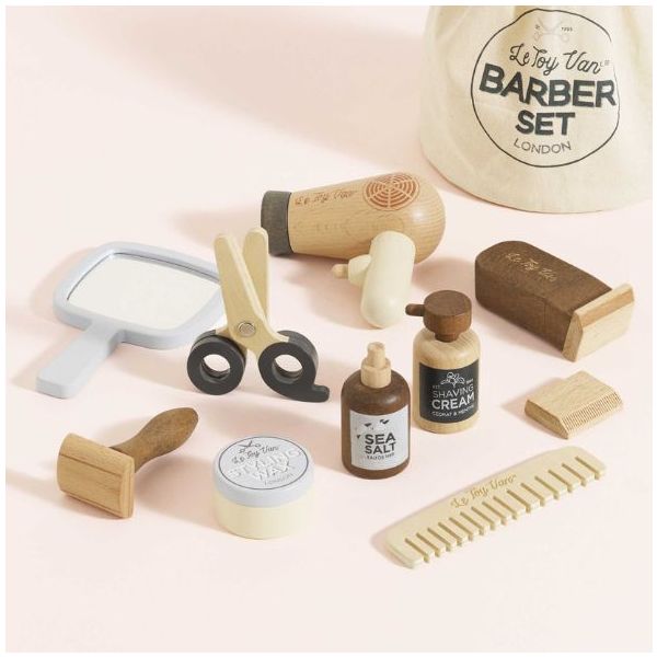Set de barbier en bois