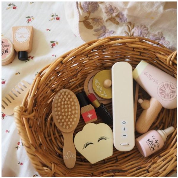Set de beauté en bois - Coiffure & Maquillage