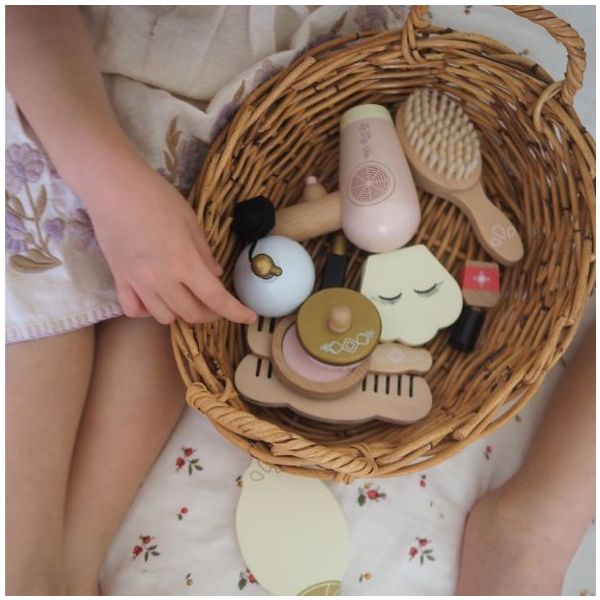 Set de beauté en bois - Coiffure & Maquillage