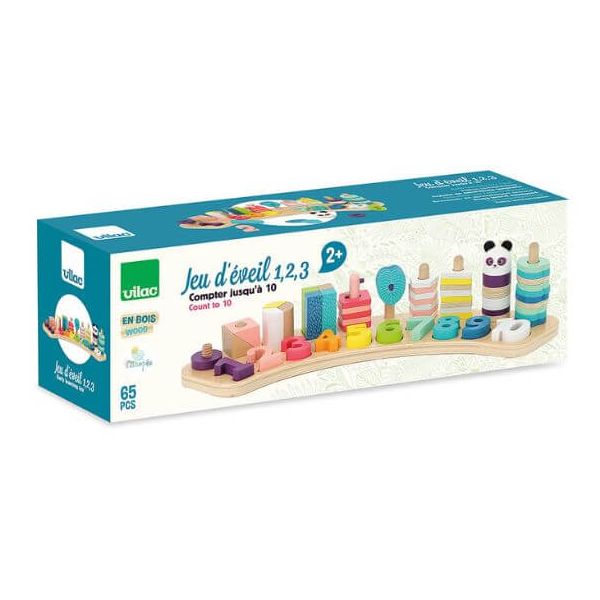 Jeu d'éveil en bois, 1-2-3... Sous la Canopée
