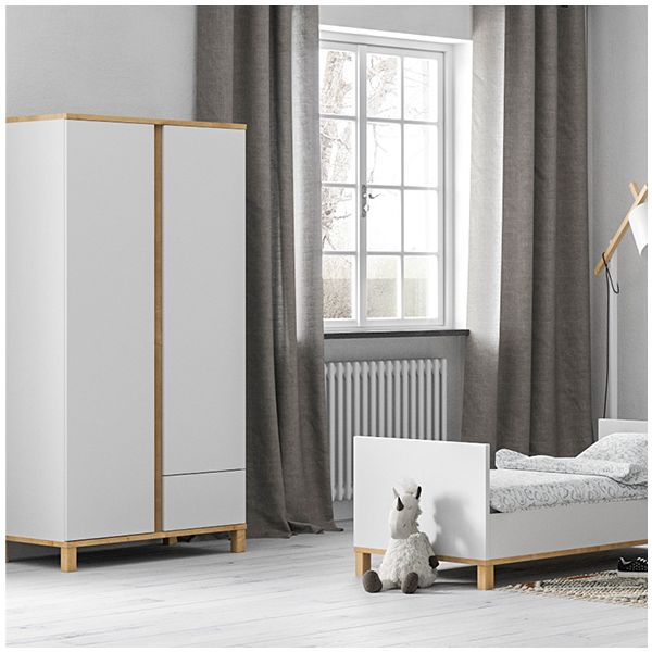 Armoire 2 portes Altitude - Blanc / Chêne