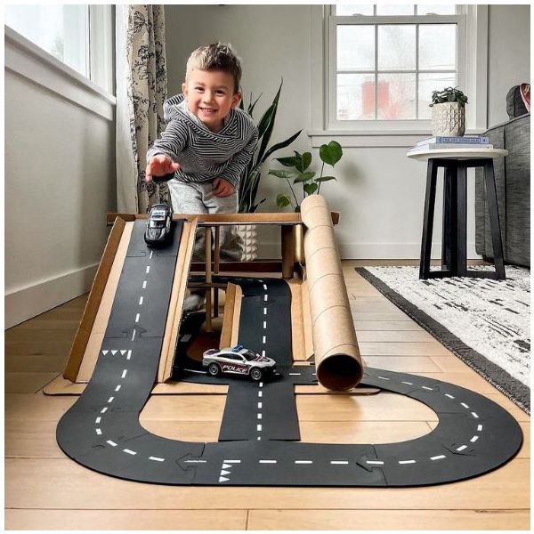 Flexible & Waterproof Toy Car Road - Car Included - Highway (24 pieces)