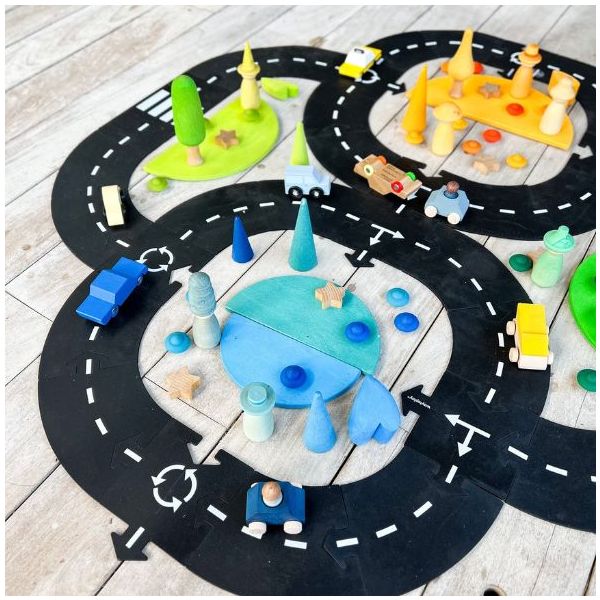 Flexible & Waterproof Toy Car Road - Car Included - Highway (24 pieces)