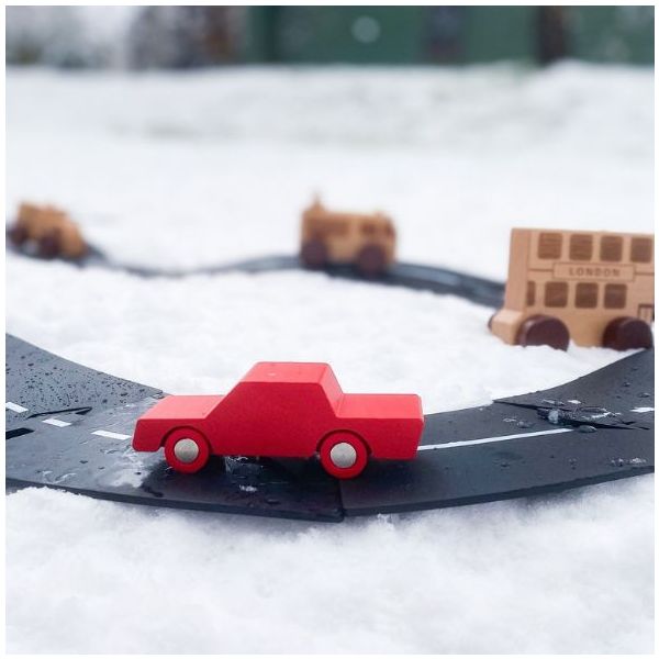 Flexible & Waterproof Toy Car Road - Cars Included - King of the Road (40 pieces)