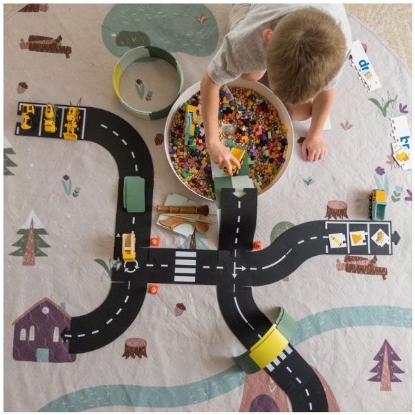 Flexible & Waterproof Toy Car Road - Cars Included - King of the Road (40 pieces)