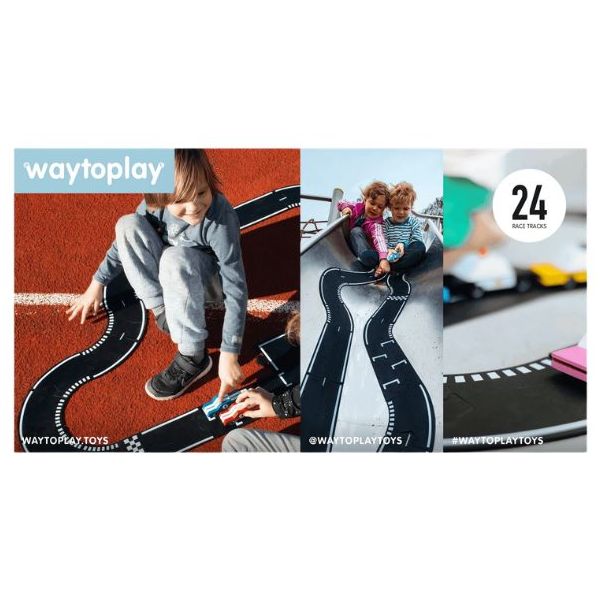 Flexible & Waterproof Toy Car Road - Grand Prix (24 pieces)