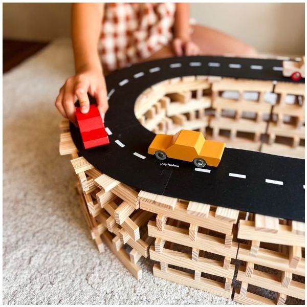 Back & Forth Wooden Car - Orange