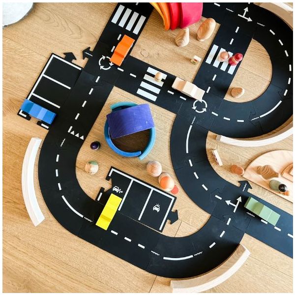 Back & Forth Wooden Car - Orange
