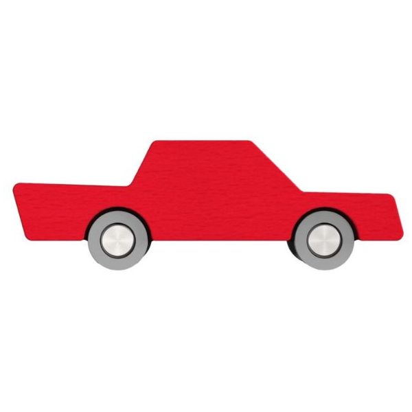 Back & Forth Wooden Car - Red