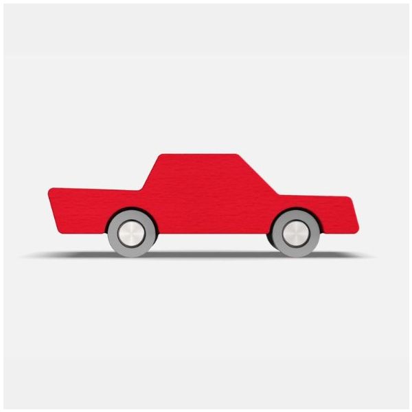 Back & Forth Wooden Car - Red