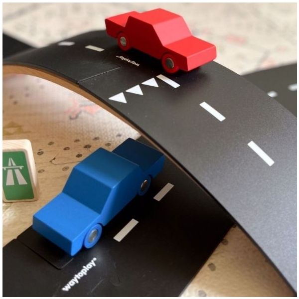 Back & Forth Wooden Car - Red