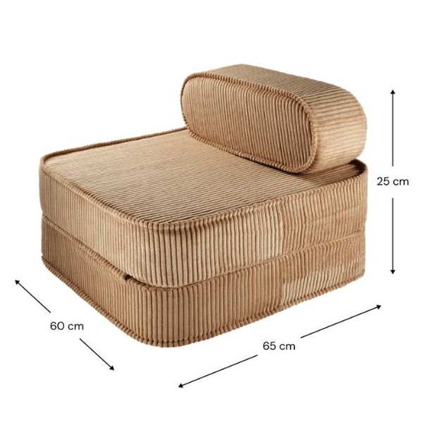 Chauffeuse convertible enfant en velours côtelé - Toffee