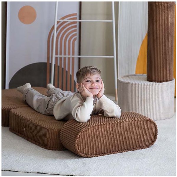 Chauffeuse convertible enfant en velours côtelé - Toffee