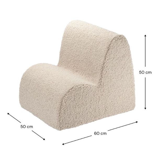 Chaise enfant en bouclette Cloud - Biscuit