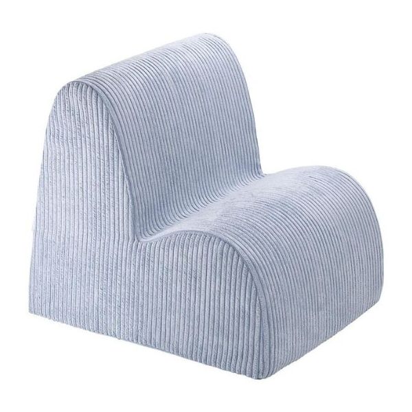 Chaise enfant en velours côtelé Cloud - Bleu Myrtille