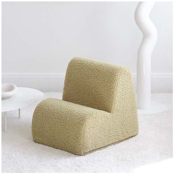 Chaise enfant en bouclette Cloud - Matcha