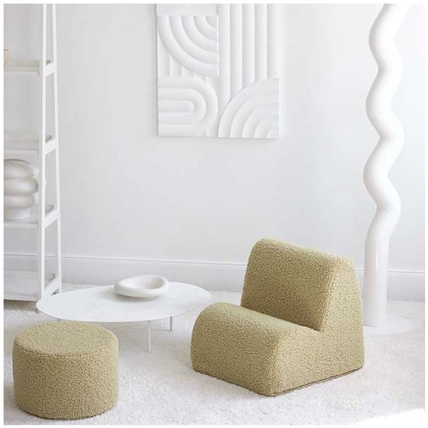 Chaise enfant en bouclette Cloud - Matcha