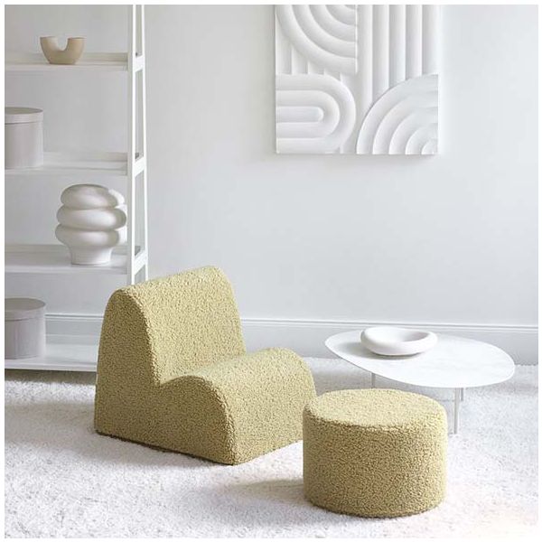 Chaise enfant en bouclette Cloud - Matcha