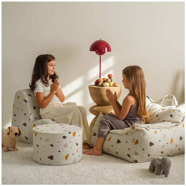 Chaise enfant en bouclette Cloud - Terrazzo Marbre