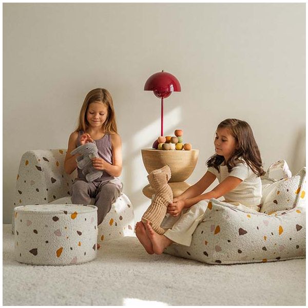 Chaise enfant en bouclette Cloud - Terrazzo Marbre
