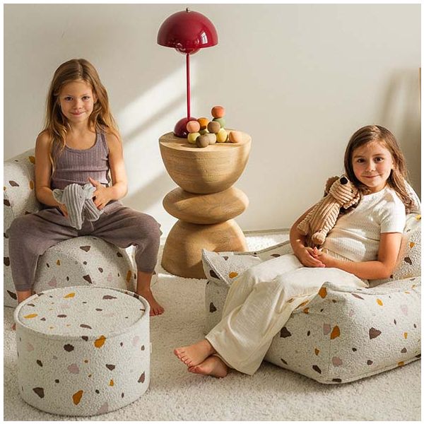 Chaise enfant en bouclette Cloud - Terrazzo Marbre