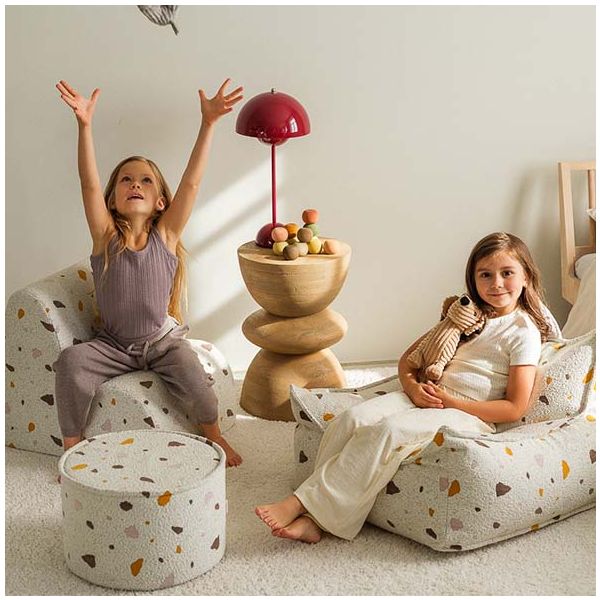 Chaise enfant en bouclette Cloud - Terrazzo Marbre