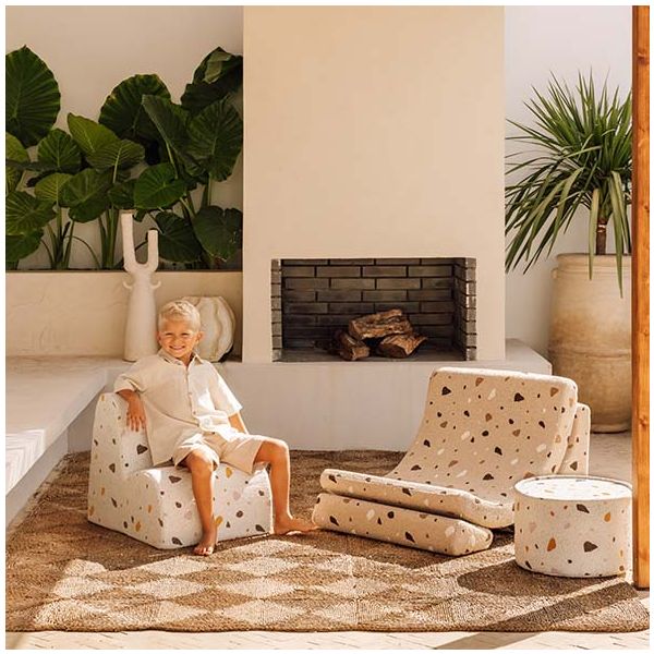 Chaise enfant en bouclette Cloud - Terrazzo Marbre