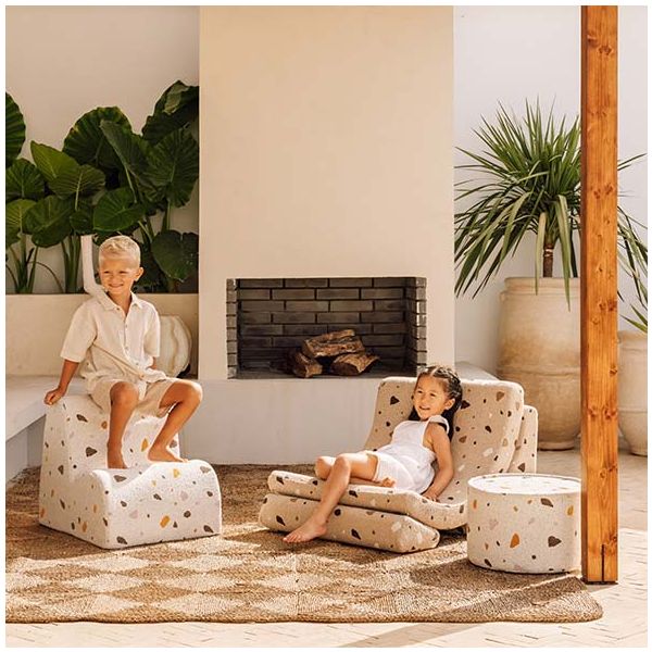 Chaise enfant en bouclette Cloud - Terrazzo Marbre