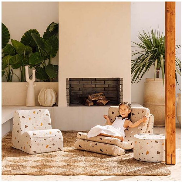 Chaise enfant en bouclette Cloud - Terrazzo Marbre