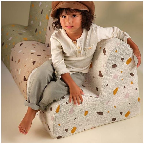 Chaise enfant en bouclette Cloud - Terrazzo Sable