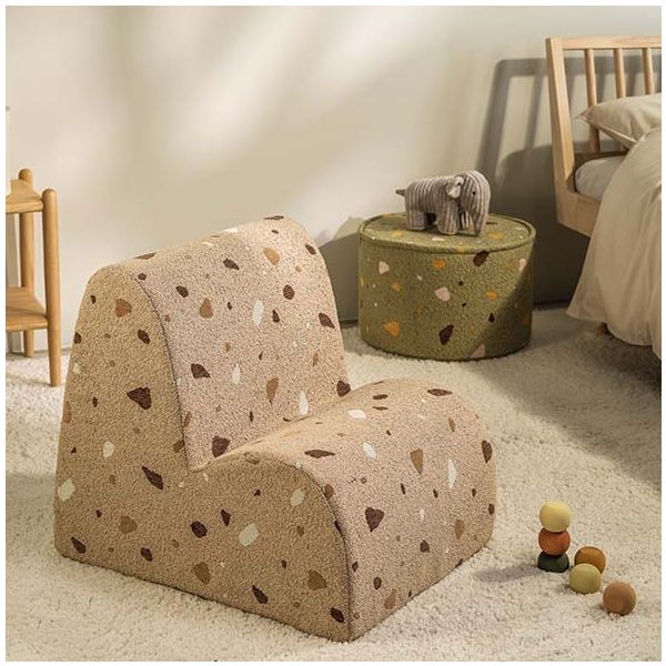 Chaise enfant en bouclette Cloud - Terrazzo Sable