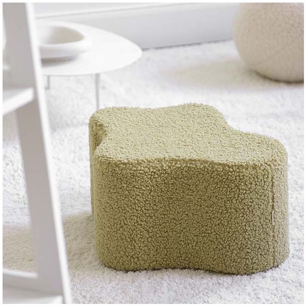 Pouf enfant en bouclette Cloud - Matcha