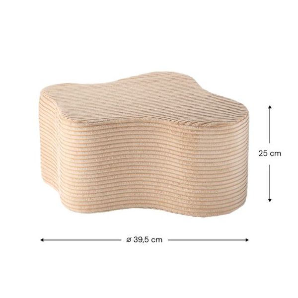 Pouf enfant en velours côtelé Cloud - Beige