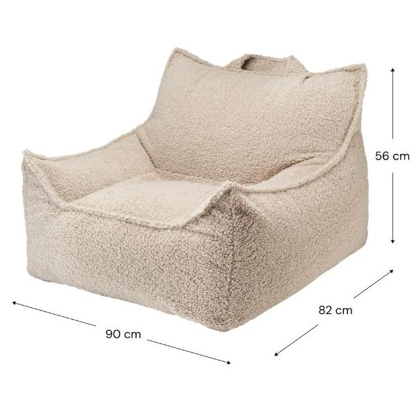 Pouf fauteuil Ado Club - Biscuit