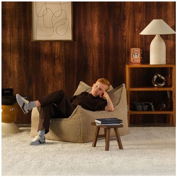Pouf fauteuil Ado Club - Biscuit