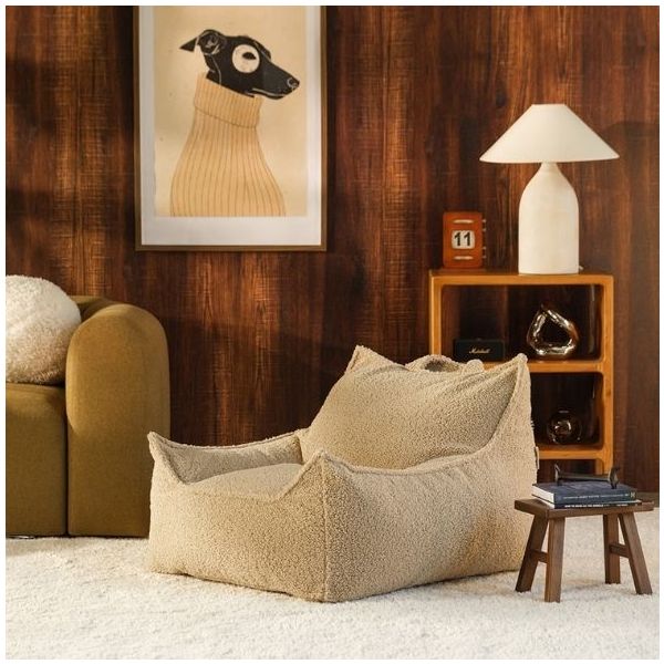 Pouf fauteuil Ado Club - Biscuit