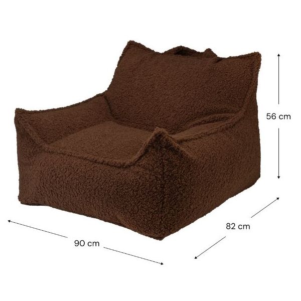 Pouf fauteuil Ado Club - Noisette