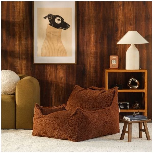 Pouf fauteuil Ado Club - Noisette