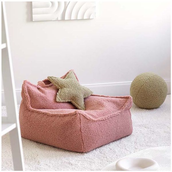 Coussin étoile en bouclette - Matcha