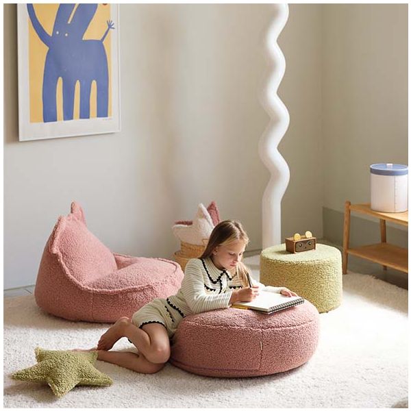 Coussin étoile en bouclette - Matcha