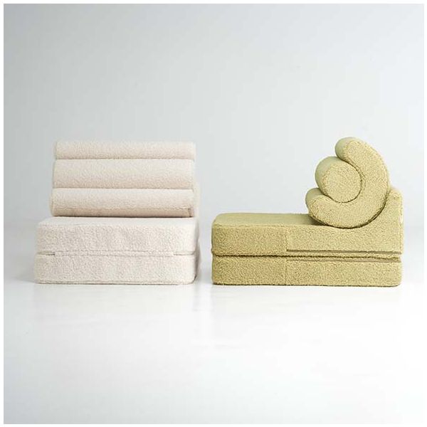 Chauffeuse convertible enfant en bouclette Flipster - Matcha