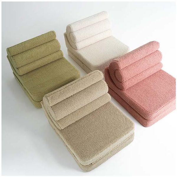 Chauffeuse convertible enfant en bouclette Flipster - Matcha