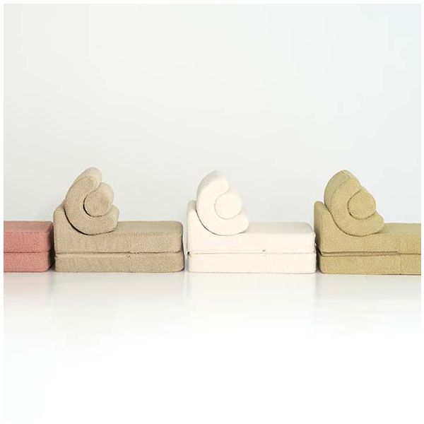 Chauffeuse convertible enfant en bouclette Flipster - Matcha