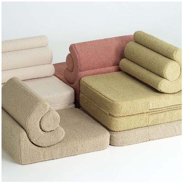 Chauffeuse convertible enfant en bouclette Flipster - Matcha