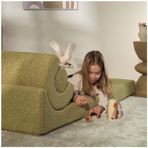 Chauffeuse convertible enfant en bouclette Flipster - Matcha