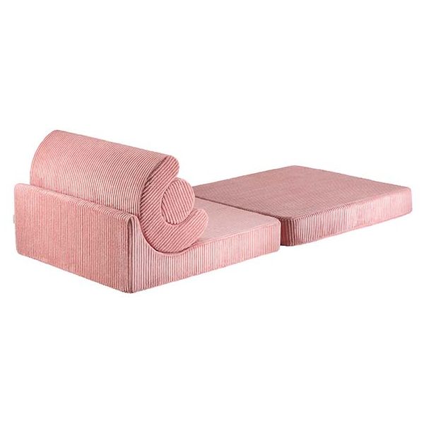 Chauffeuse convertible enfant en velours côtelé Flipster - Rose Mousse