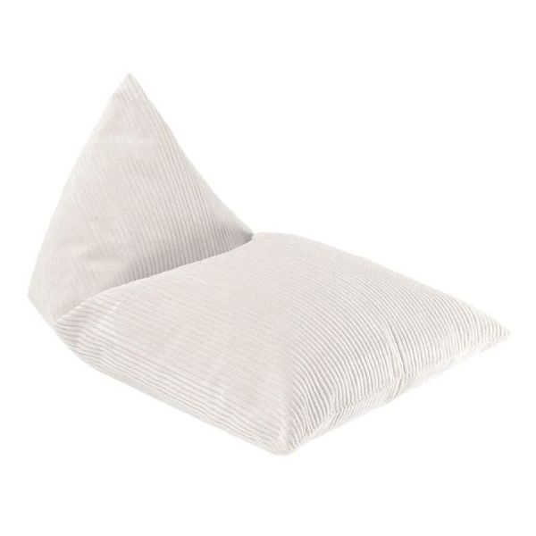 Pouf enfant en velours côtelé Lounger - Marshmallow