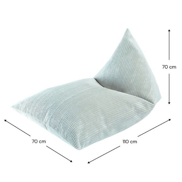 Pouf enfant en velours côtelé Lounger - Menthe