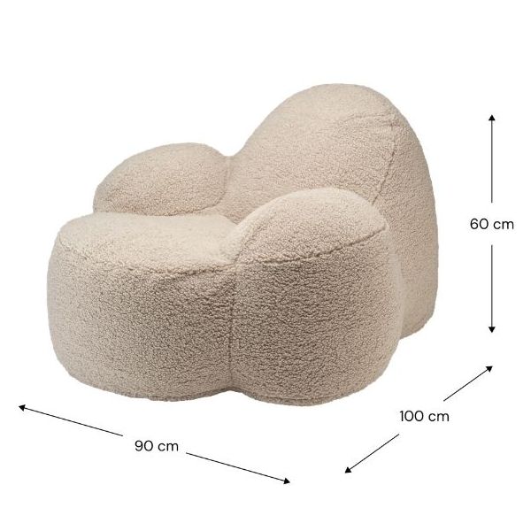 Fauteuil Ado Momo - Biscuit