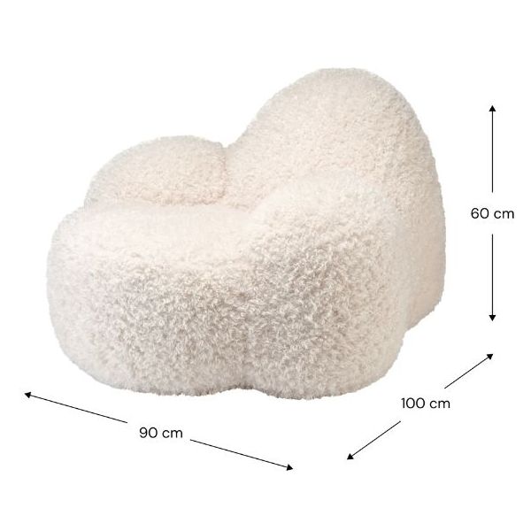 Fauteuil Ado Momo - Crème